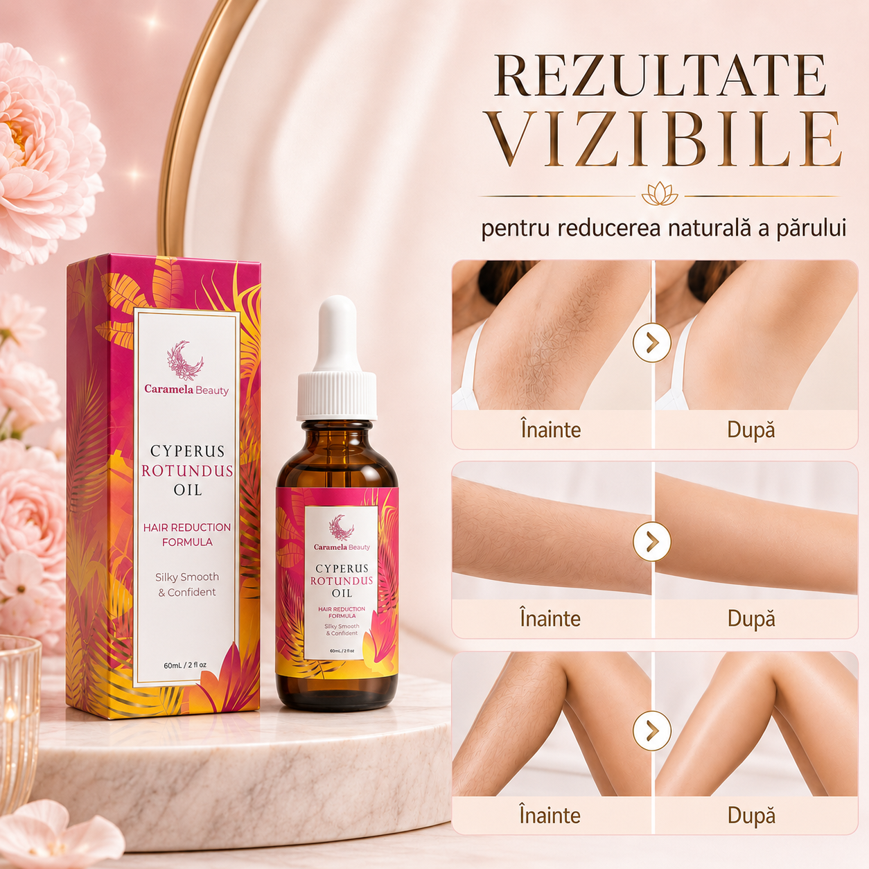 Caramela Beauty Cyperus Rotundus Oil – Ulei pentru Reducerea Părului Nedorit