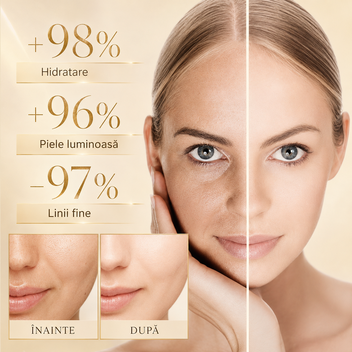 Fiolă cu colagen intens, peptide de mătase, 30 ml